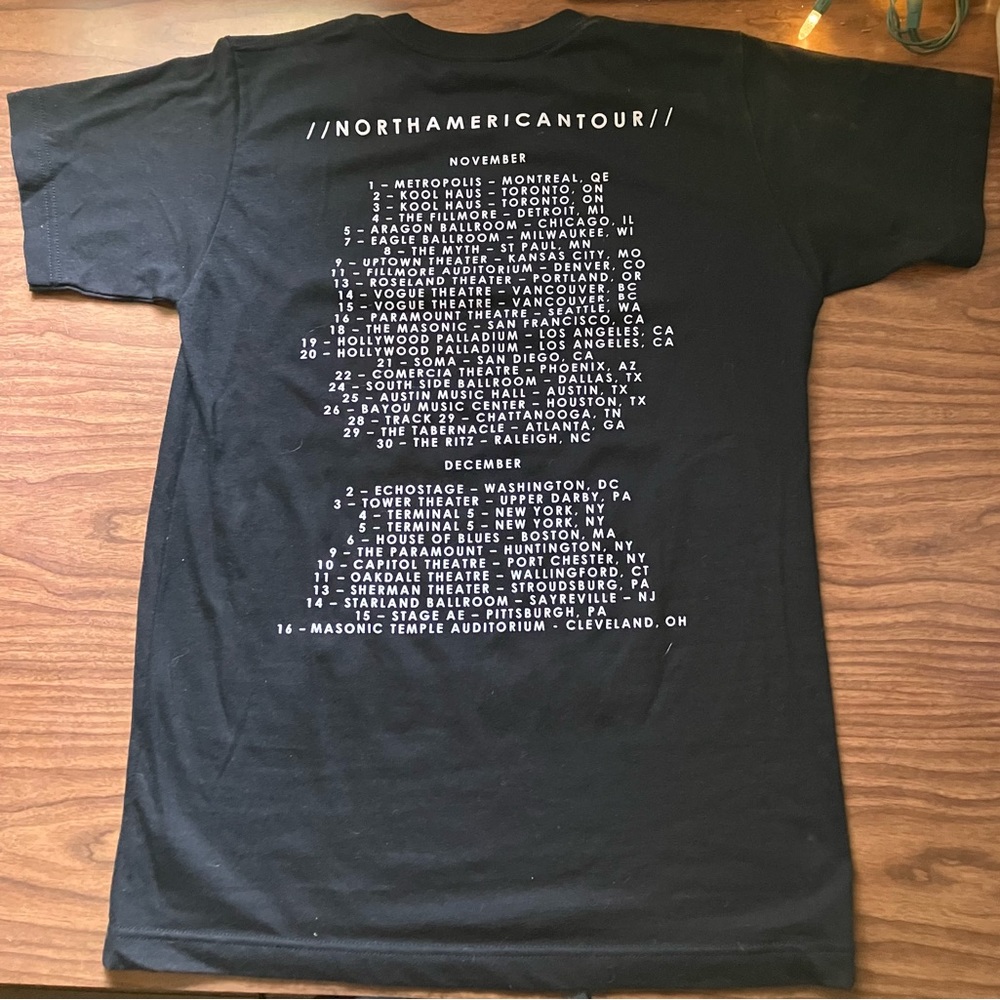 The 1975 merch T-shirt from first North American tour